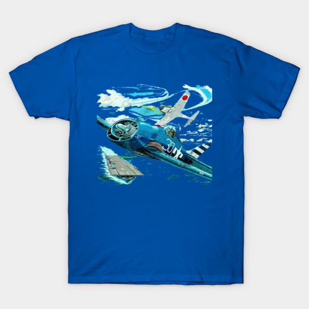 Famous WW2 Planes Grumman F4F Wildcat T-Shirt by F&L Design Co.